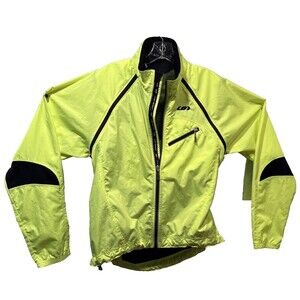 LG Louis Garneau Convertible Cycling Jacket Vest Cabriolet Hi-Vis M